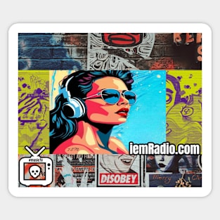 IEM Radio Design Indie Music Radio Station Sticker